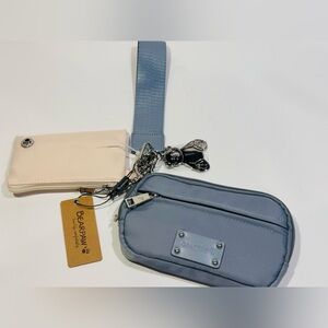 BEARPAW DOUBLE POUCH NYLON WALLET / WRISTLET SET